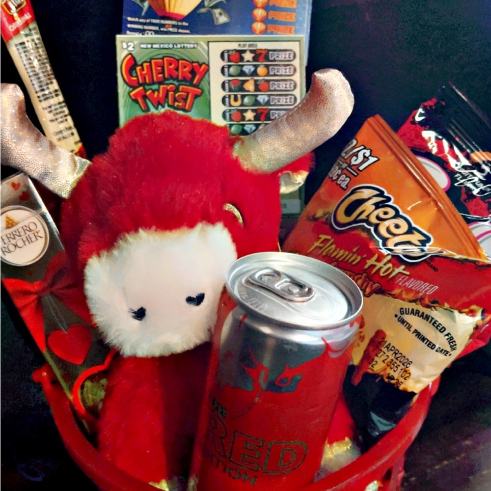 Gift Basket with Plush Toy and Snacks